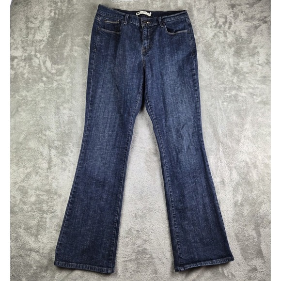 Levis 515 Jeans Womens 12/31 Blue Denim Stretchy Bootcut Dark Wash Cowgirl - Picture 1 of 14